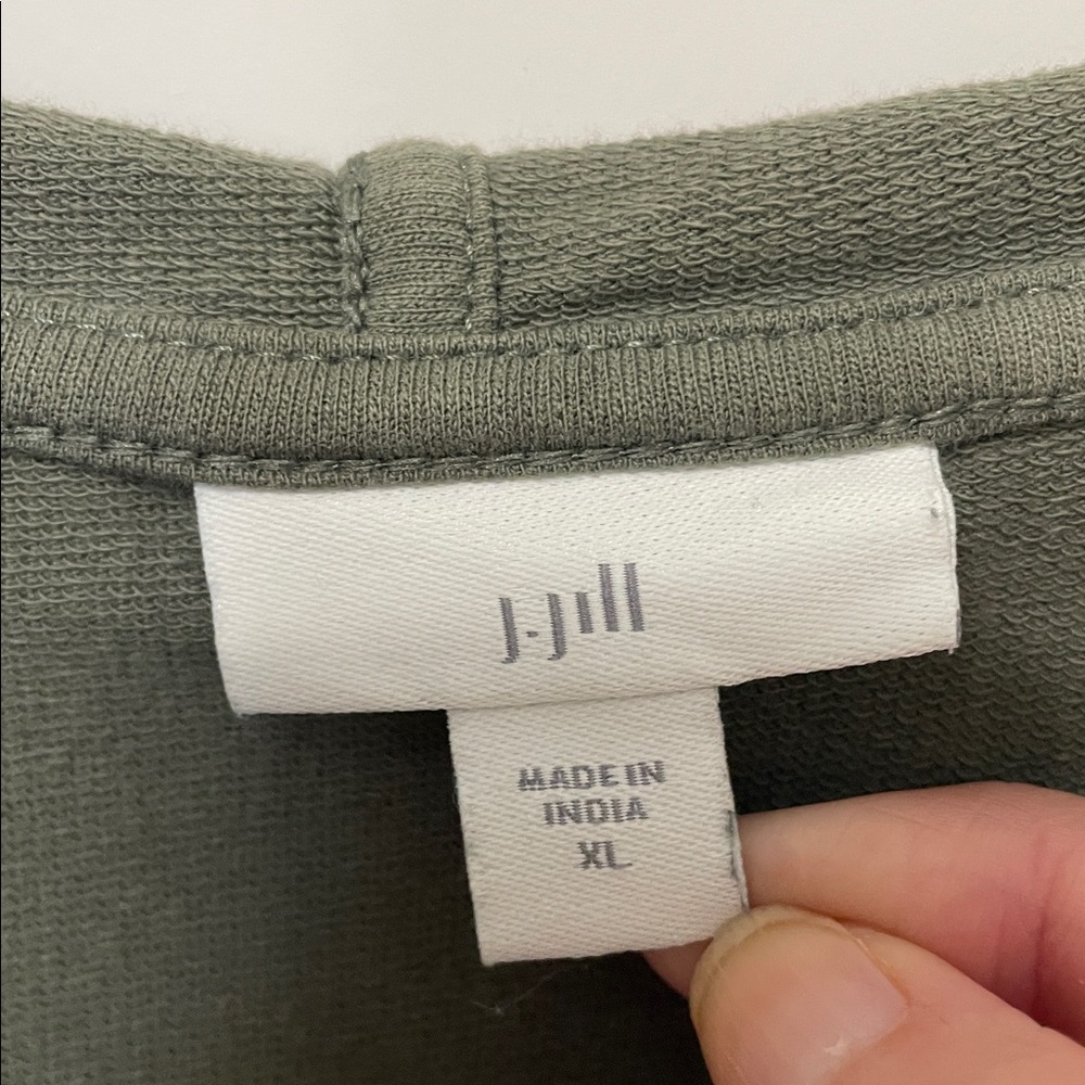 J. Jill Sage Green Embroidered Jacket XL - Picture 5 of 6